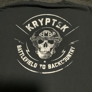 Kryptek Mens XL Tshirt Black Battlefield to Backcountry Skull Graphic Tee Cotton